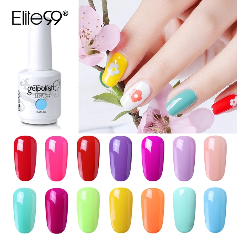 Elite99 15 мл летний цвет стандартное верхнее Базовое покрытие необходимое