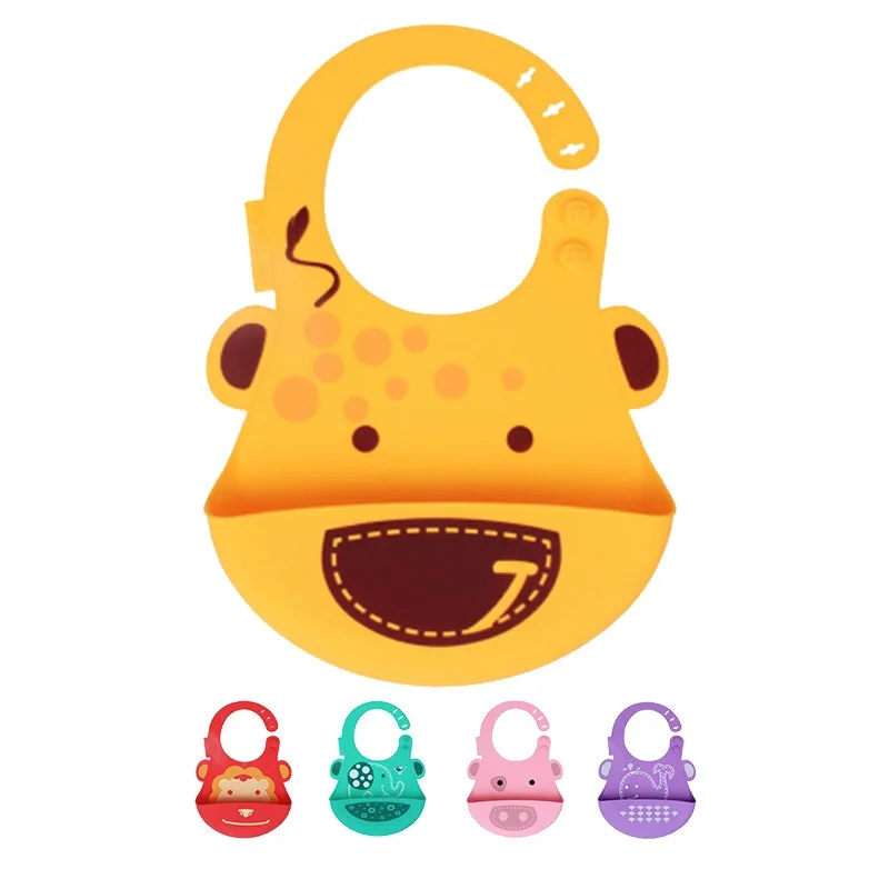 

Silicone Baby Eating Bib Three-dimensional Waterproof Super Soft Meal Pocket Children Kids Large Saliva Pocket Disposable
