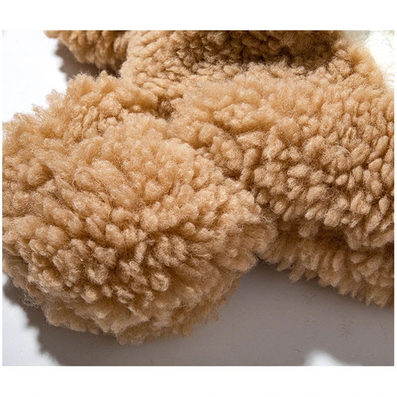 

Women Winter Thicken Plush Warm Earflap Hat Cute Bear Ears Windproof Beanie Cap with drawstring Chin Strap