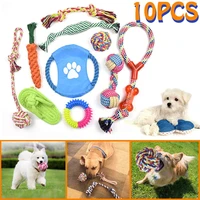 10pcs large dog toy sets chew rope toys for dog chewing toys for dog outdoor teeth clean toy for big dogs juguete para perros