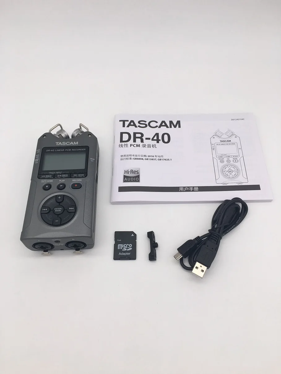 Горячая Tascam dr-40 ручной цифровой диктофон профессиональная записывающая ручка бренд акции