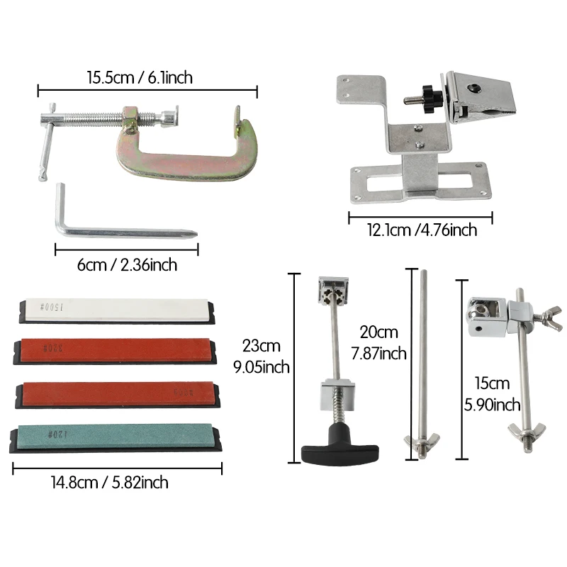 

2020 New Iron Steel Kitchen Sharpener Professional Kitchen Knife Sharpener Sharpening Tools Fix-angle With 4 Stones Whetstone