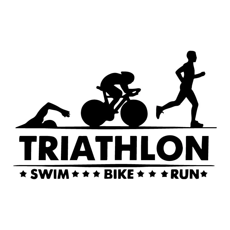 

Car Sticker Triathlon Swim Bike Run Athlete Sport Trunk Decorate Auto Motorcycles Exterior Accessories Vinyl Decals,18cm*11.3cm