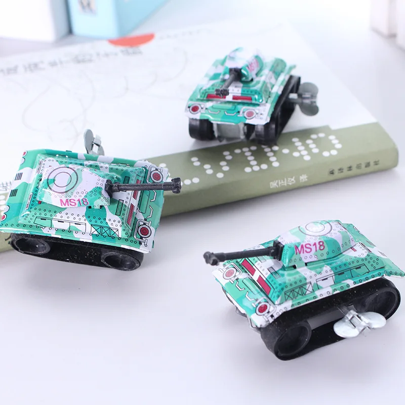 1 шт. Ретро ностальгическая Классическая Детская заводная игрушка Железный Танк