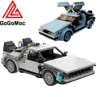moc high tech car blocks back to the future time machine deloreaning speed champion vehicle bricks diy toys for children gifts