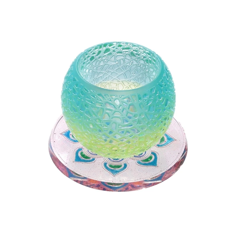 

1 Set Fragment Cup Coaster UV Crystal Epoxy Mold Candlestick Storage Box Cup Mat Resin Silicone Mould DIY Crafts Home Tools Q81D