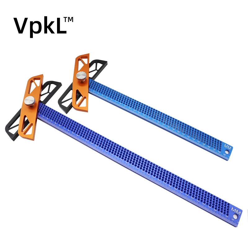 

Woodworking Line Drawing Ruler Hole Ruler Angle Ruler Multifunctional Ruler Aluminum Alloy Ruler T300 / T400
