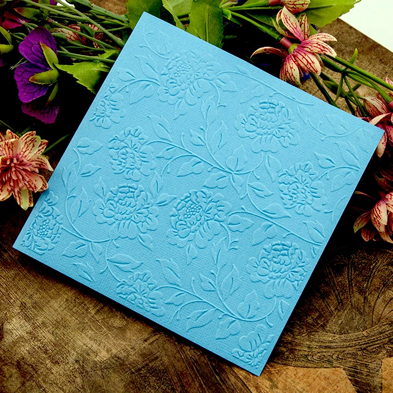 

Black roses Embossing folders Plastic bump Scrapbooking DIY Template Fondant indentation Cake Photo Album Card Make 13.5x13.5cm