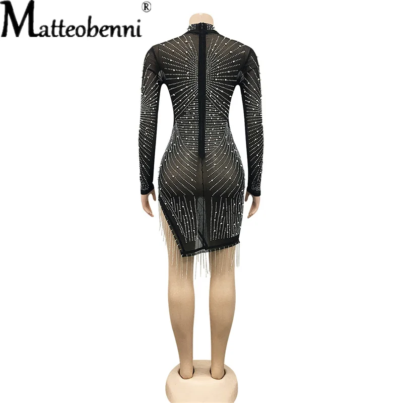 Модные женские платья с принтом со стразами соблазнительные облегающие