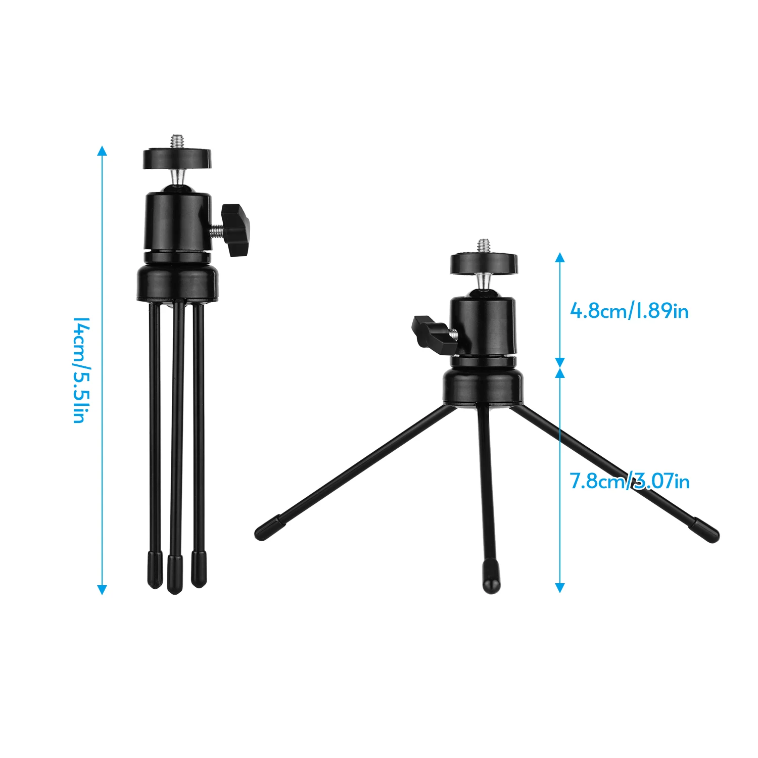 Мини штатив для фотосъемки металлический Настольный шаровой головкой набор