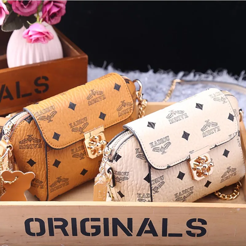 

2021 New Fashion Leather Printing All-match Chain Bag Ladies Shoulder Messenger Bag Purses and Handbags Luxury Designer Sac Luxe