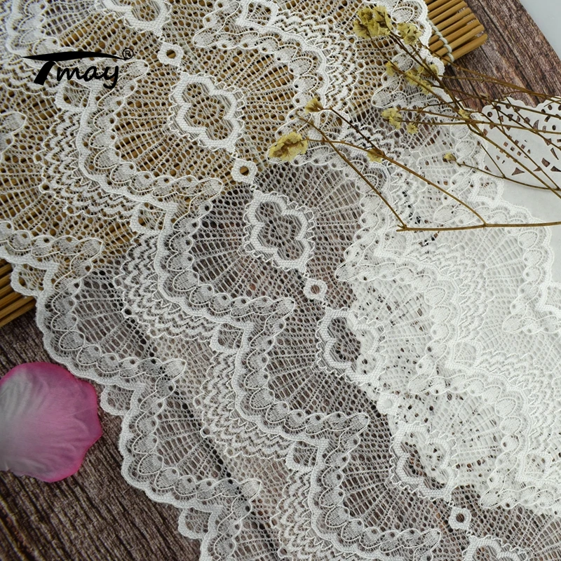 Черное кружево #258 с фестонами ширина 20 см эластичная кружевная лента отделкой