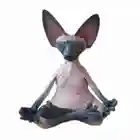 Причудливая статуэтка Будды кошки, медитация, Йога, счастливая фотография, скульптуры животных, модель, фигурки, игрушки, украшение для дома