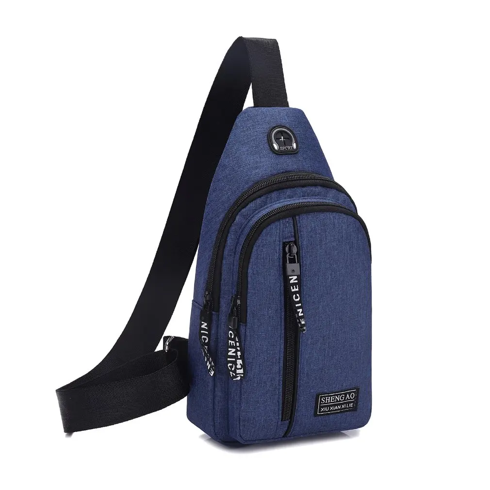 

Men Shoulder Bag Leisure Waterproof and Hard-Wearing Oxford Cloth sport Crossbody Outdoor Chest Bag Daily Picnic Travel Package