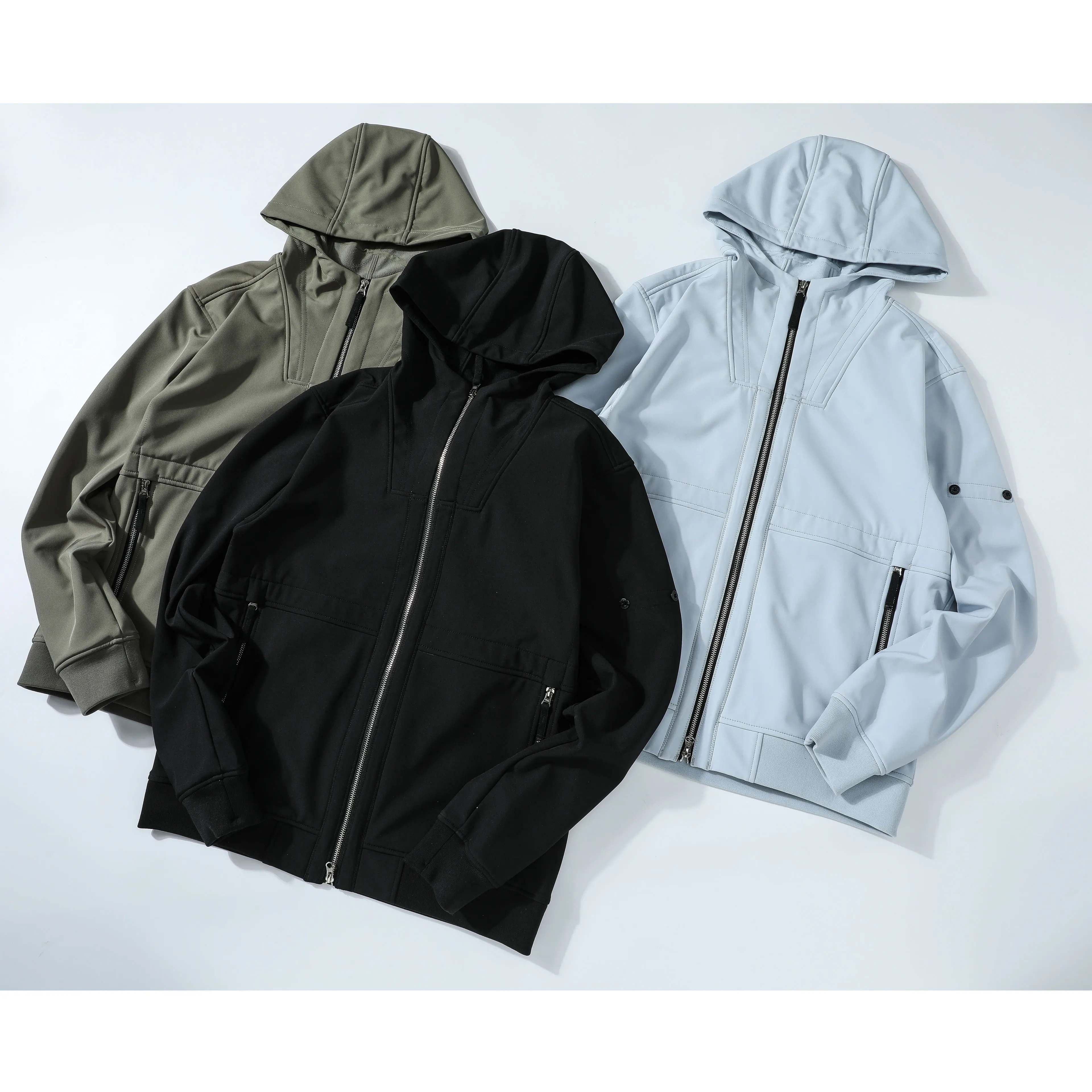 

Spring Plus Velvet Comfortable Tooling Style Men Hooded Sweater Hoodie