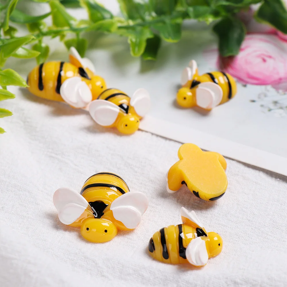 5 шт. полимерные желтые искусственные пчелы миниатюрные Подвески с имитацией
