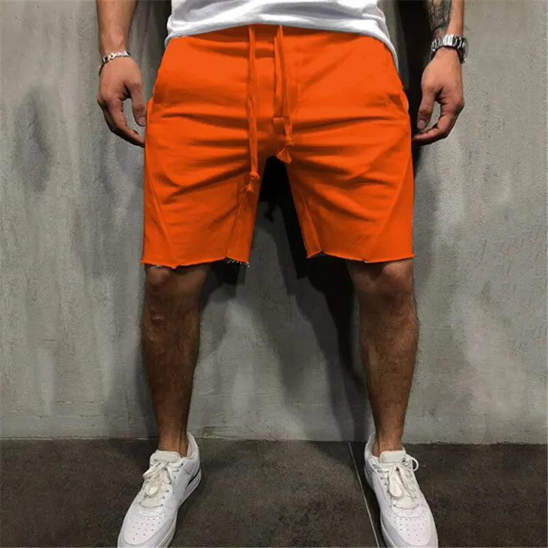 

2021 Summer Casual Sport Shorts For Men Solid Color Loose Short Trousers Fashion Drawstring Short Pant Male Harajuku Streetwear
