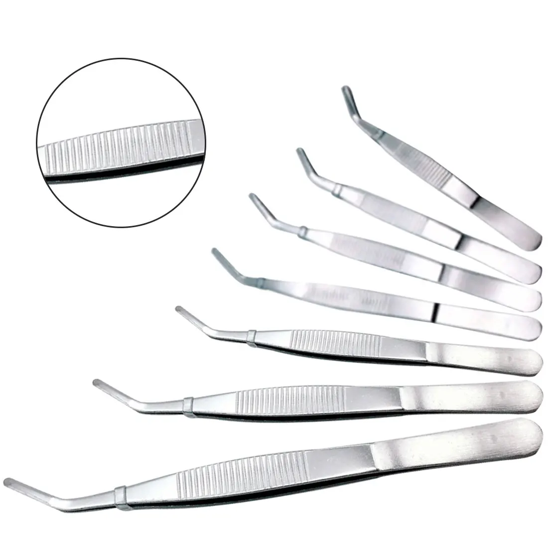

Elbow Tweezers 12.5cm/14cm/16cm/18cm/20cm/25cm/30cm Clip Tool Stainless Steel Medical Repair Tools