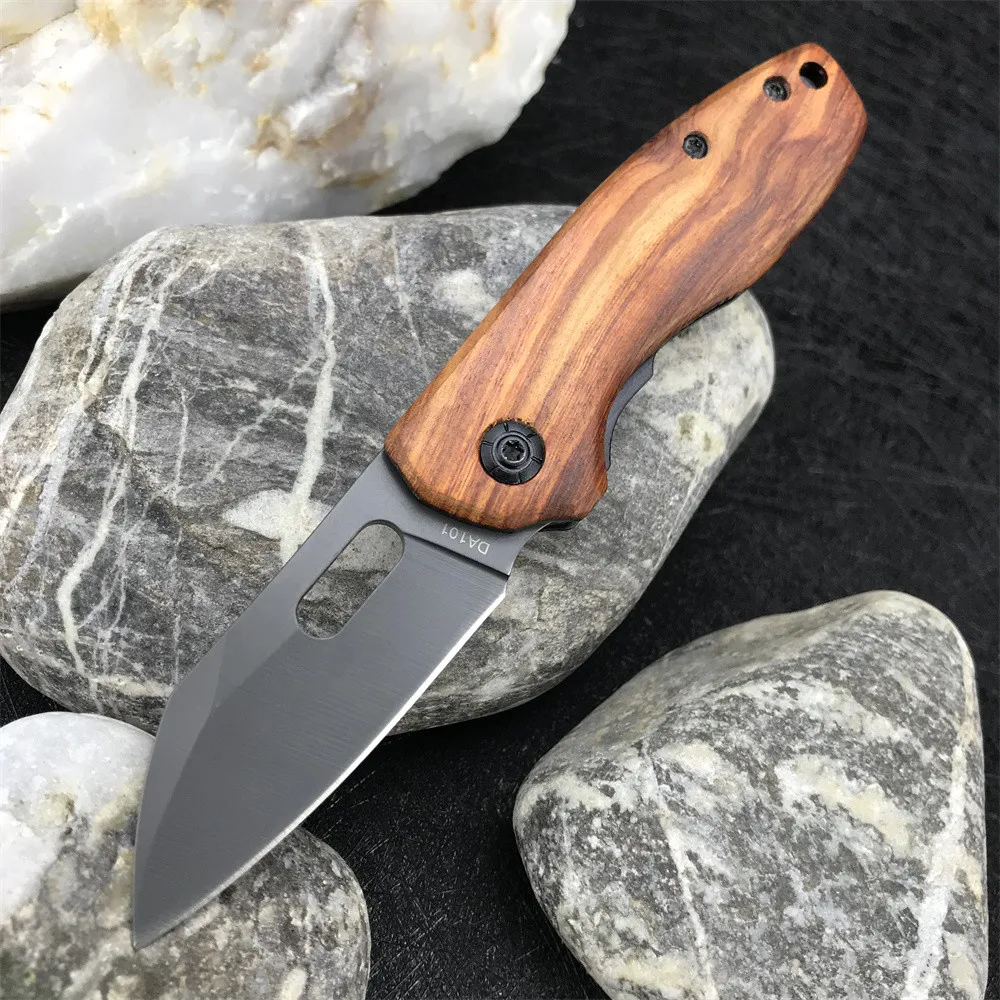 

Top Quality DA Pocket Folding 440C Knife Wood Or Steel Handle Outdoor Camping Multipurpose Tactical Utility EDC Mini Crop Tool
