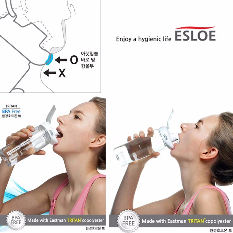 Креативный дизайн с защитой от губ разделяющая стаканчик пластиковая бутылка