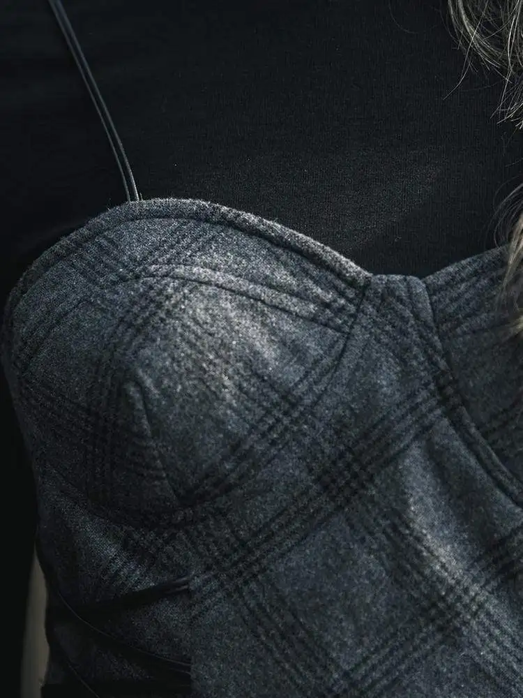 Панк рейв Женские клетчатые платья в клетку без застежки PQ-679LQ Азиатский размер