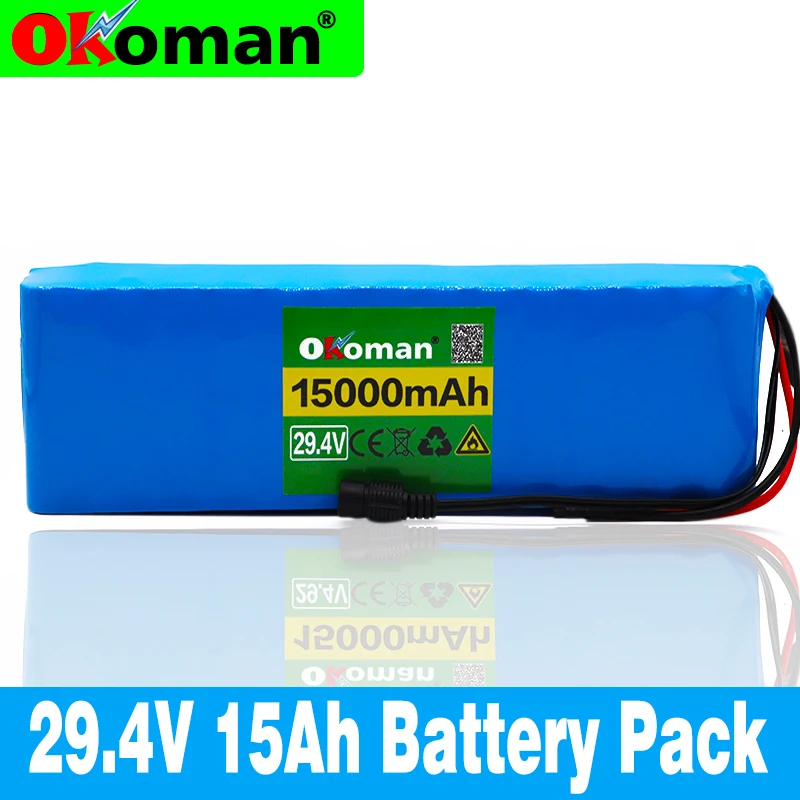 7S4P 29 4 в 15 Ач электровелосипед мотор скутер 24 В литий-ионный аккумулятор 18650