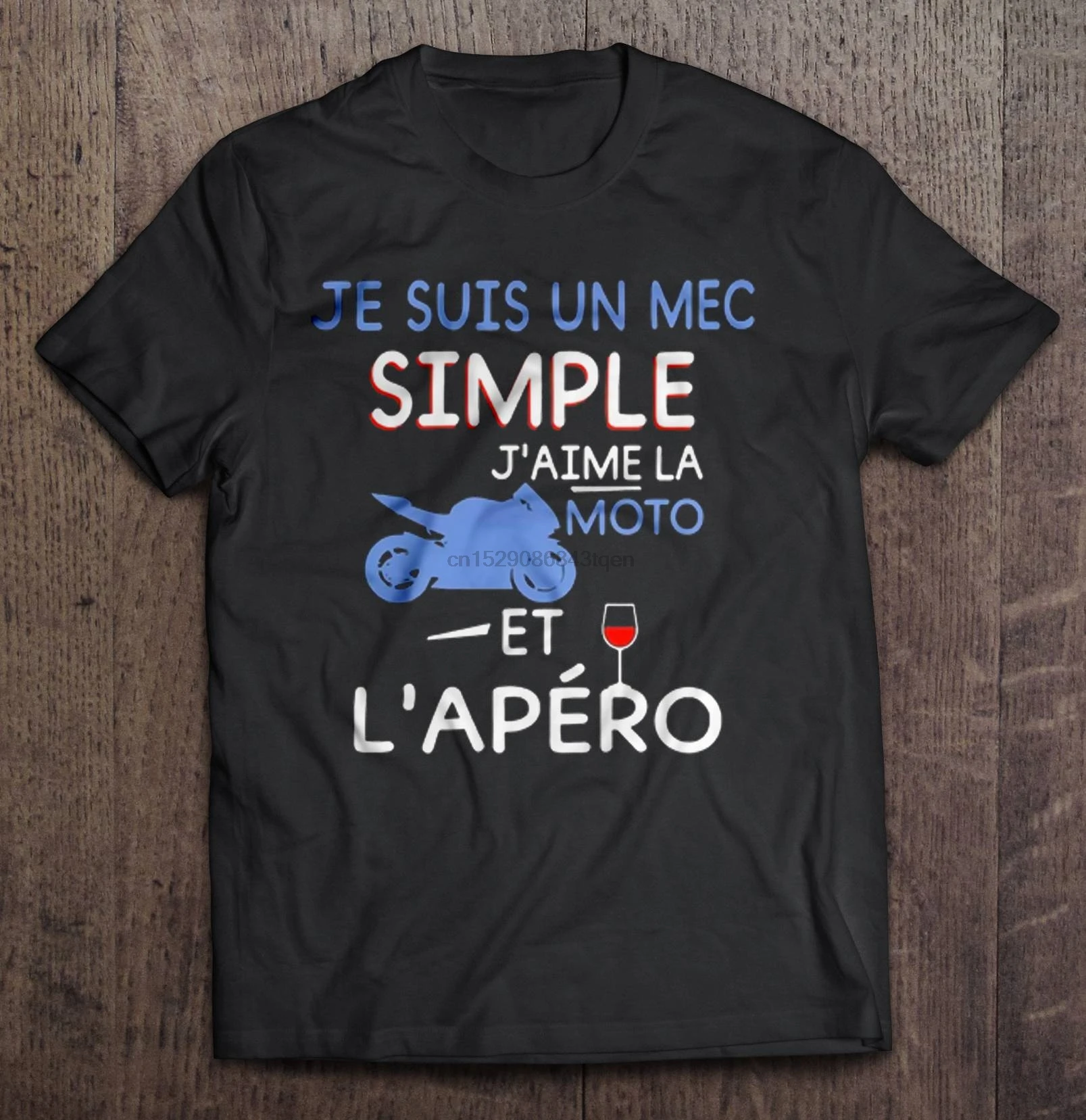 Мужская забавная футболка модная я Un Mec простая J aime La Moto Et L apero женская