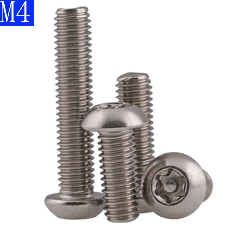 

M4 M4 x 0,7 304 нержавеющая сталь Штифт Torx кнопка безопасности болты