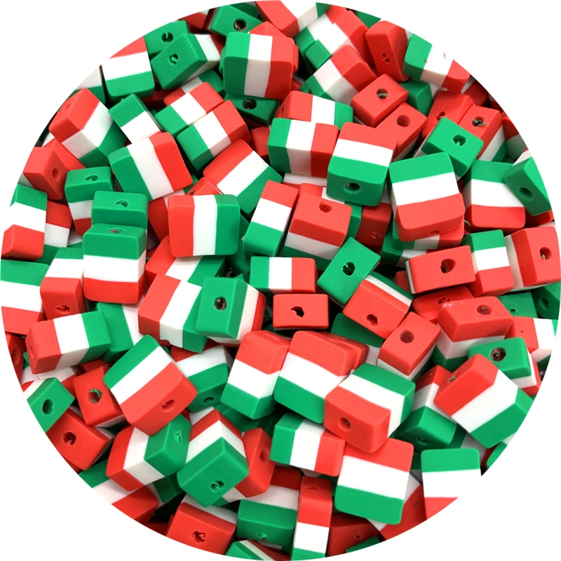 Разделительные бусины 30 шт./лот 10 мм глиняные государственный флаг для