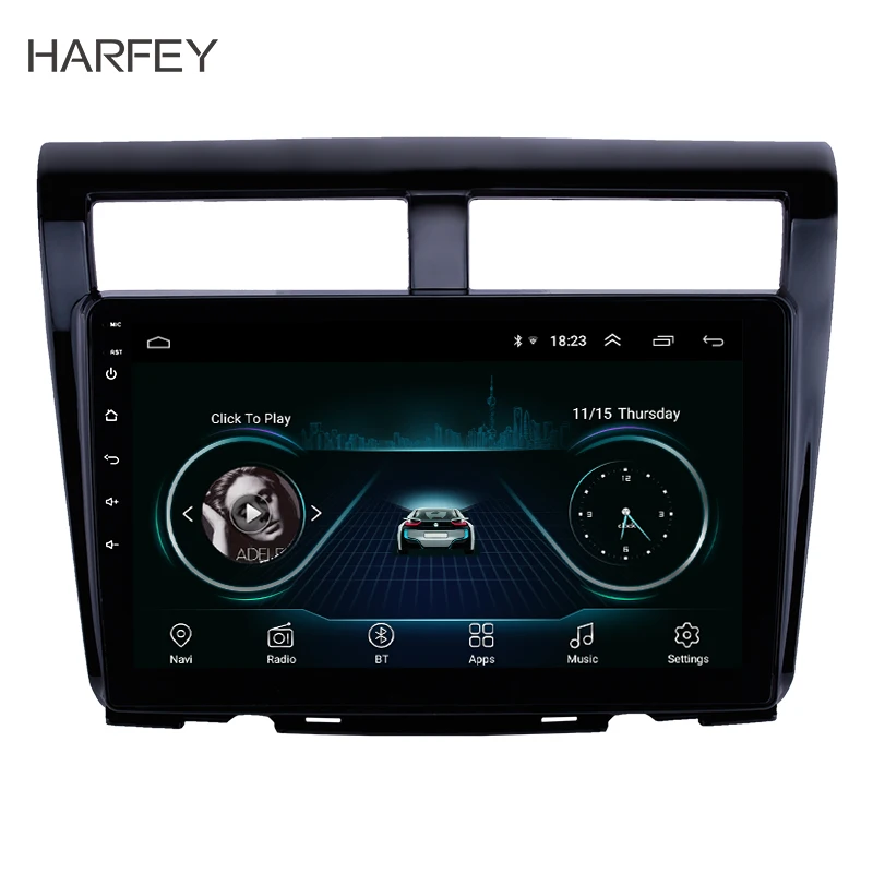 Harfey 2Din автомобильный аудио gps 10 1 &quotgps Android 8 мультимедийный плеер для протона Myvi 2012