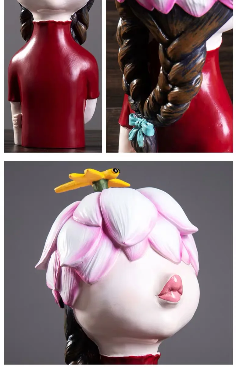 

[MGT]Nordic style creative abstract girl statue decoration home decoration crafts furnishings girl heart gift