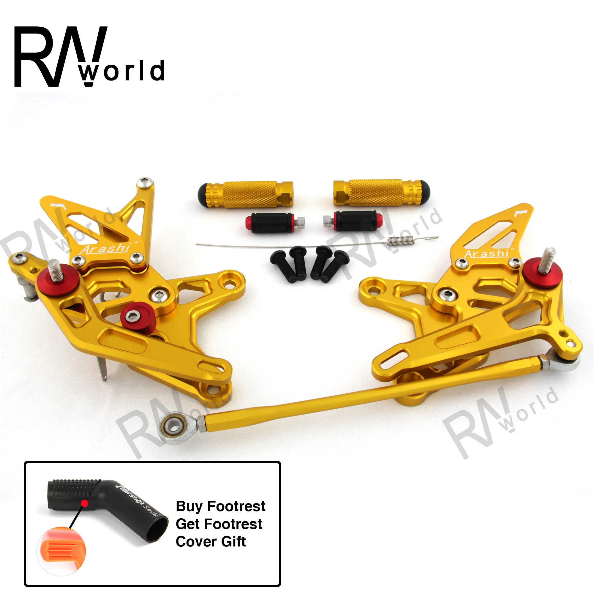 CNC Регулировка подножки для мотоцикла задняя Подножка KAWASAKI ZX-6R ZX6R ZX636 ZX 636 2009-2017 2010