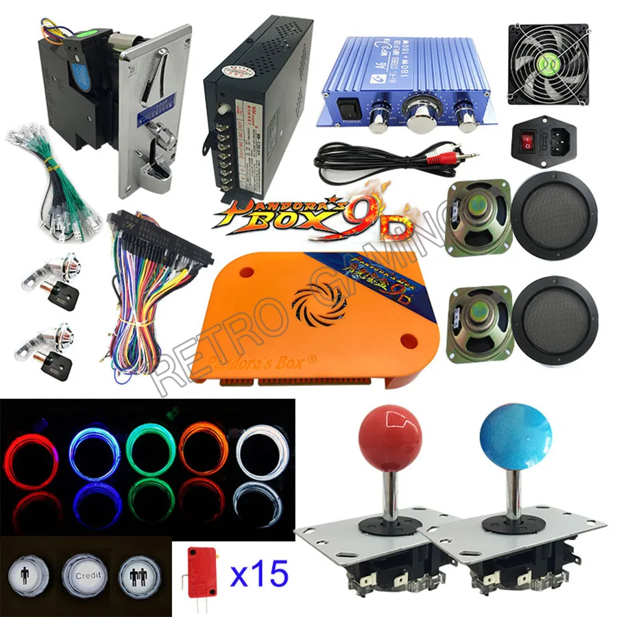 Новый Pandora Box 9D полный комплект 2222 в 1 аркадная доска для игры jamma светодиодный