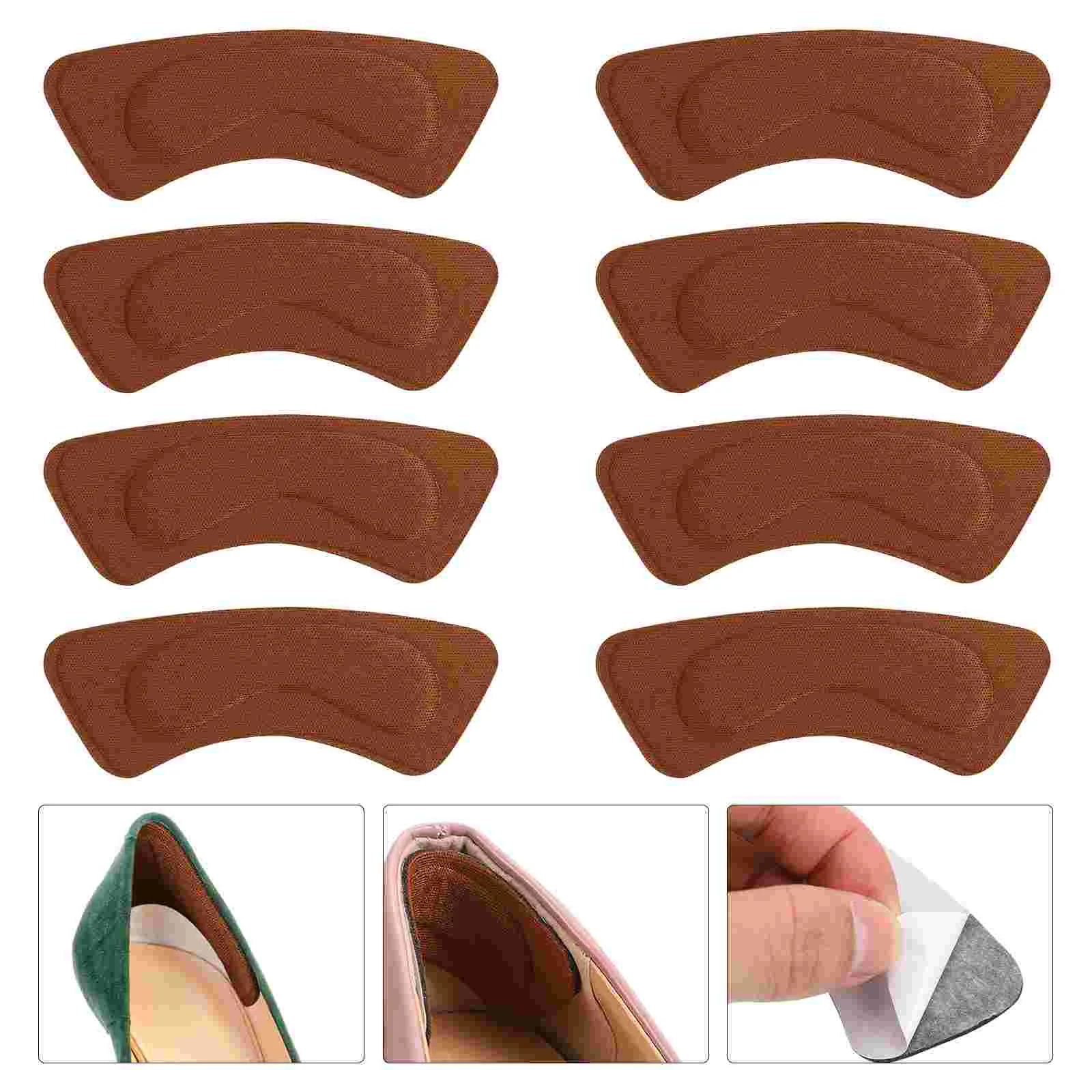 

8 Pairs Heelpiece Protectors Anti-wear Heelpiece Stickers Heel Cushion Pads