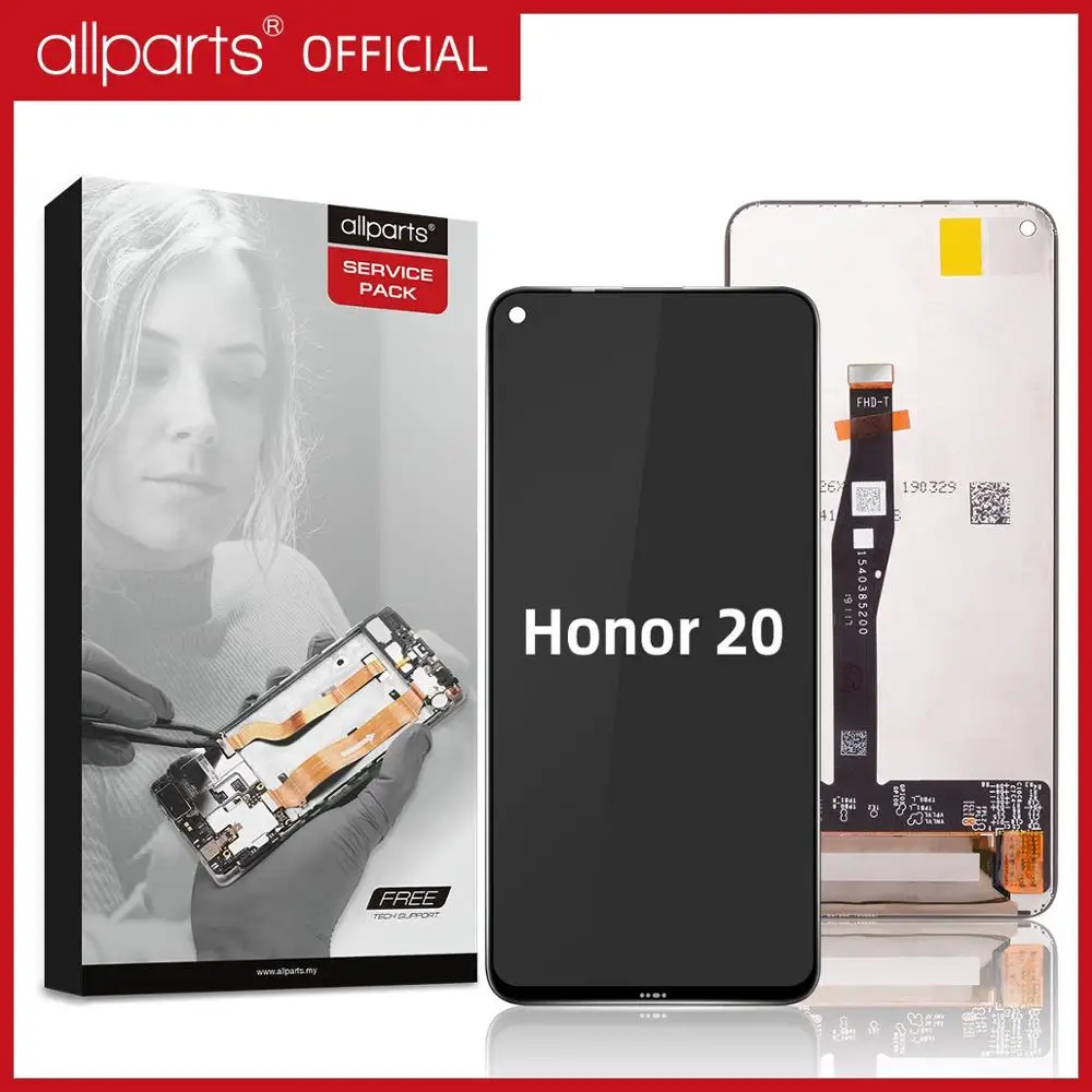 6 26 ''Оригинальный ЖК дисплей для huawei Honor 20 кодирующий преобразователь