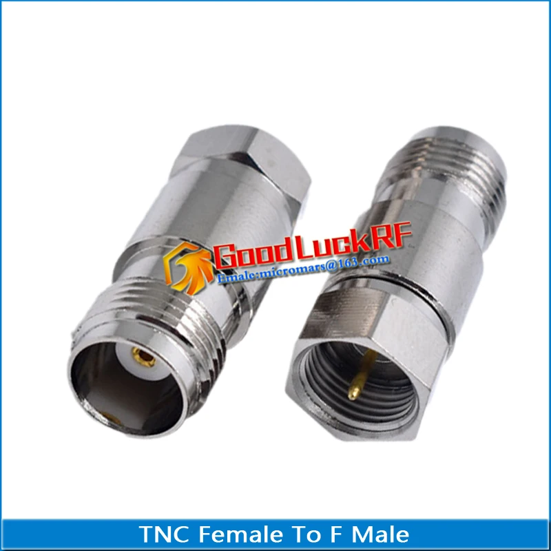 

1X Pcs High-quality TNC Female To F TV Male Plug Brass Straight TNC - F RF Adapters Coaxial Connector