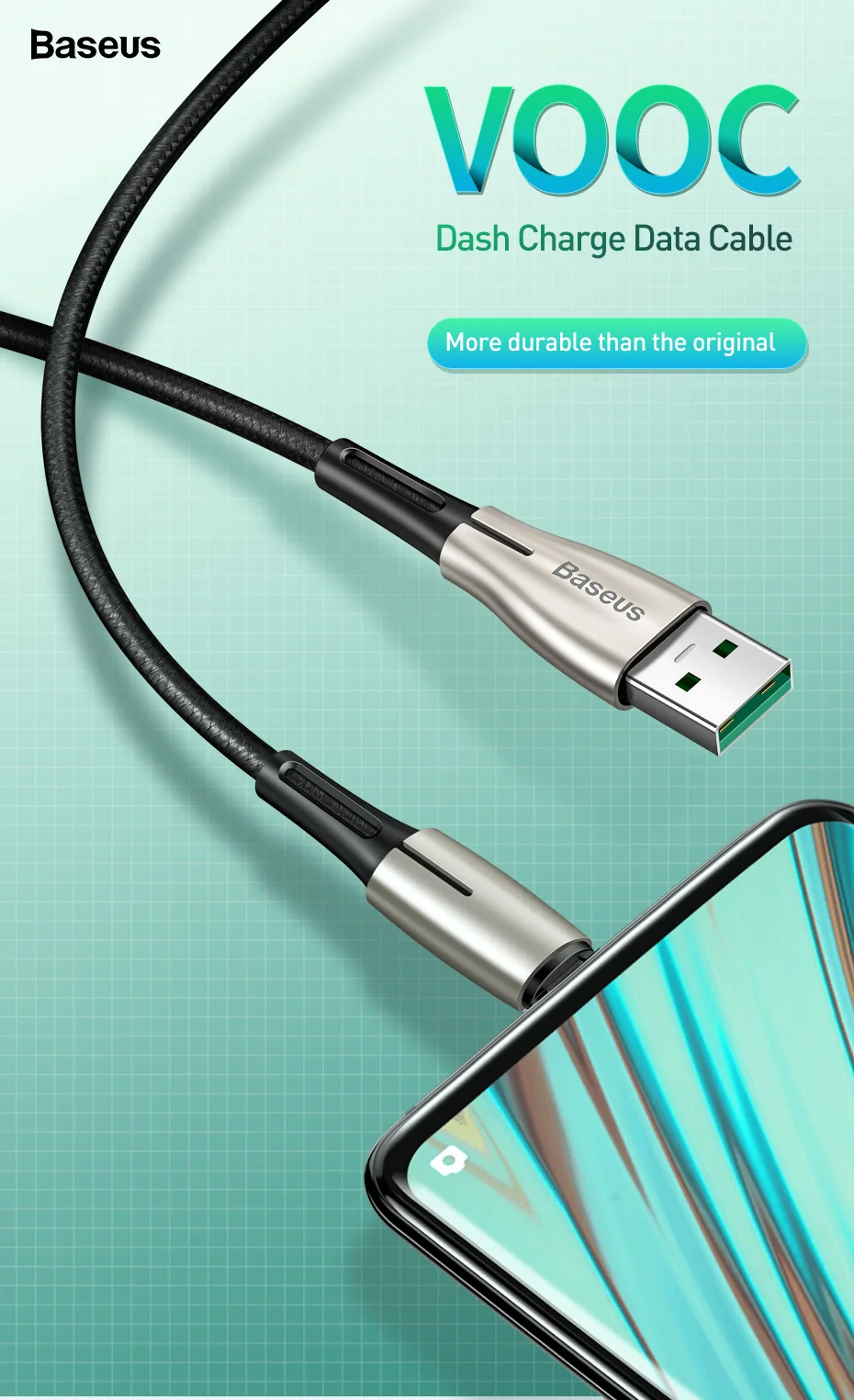 Baseus Micro USB кабель для OPPO 4A VOOC Быстрая зарядка кабель зарядного устройства микро-usb для samsung Xiaomi Redmi Note 4 5