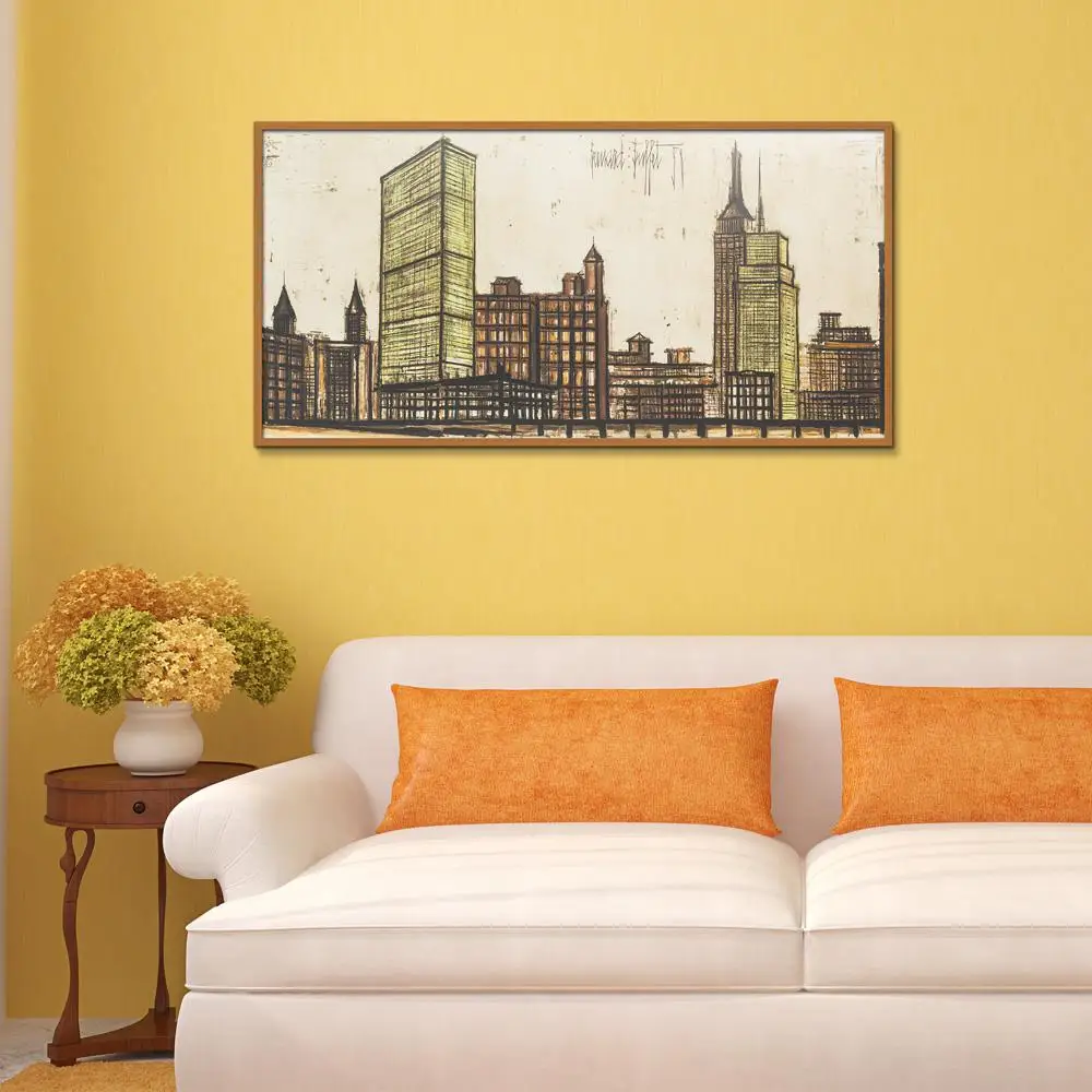 После подписания и Дата печати Пейзаж импрессионист Бернар буфет масляная