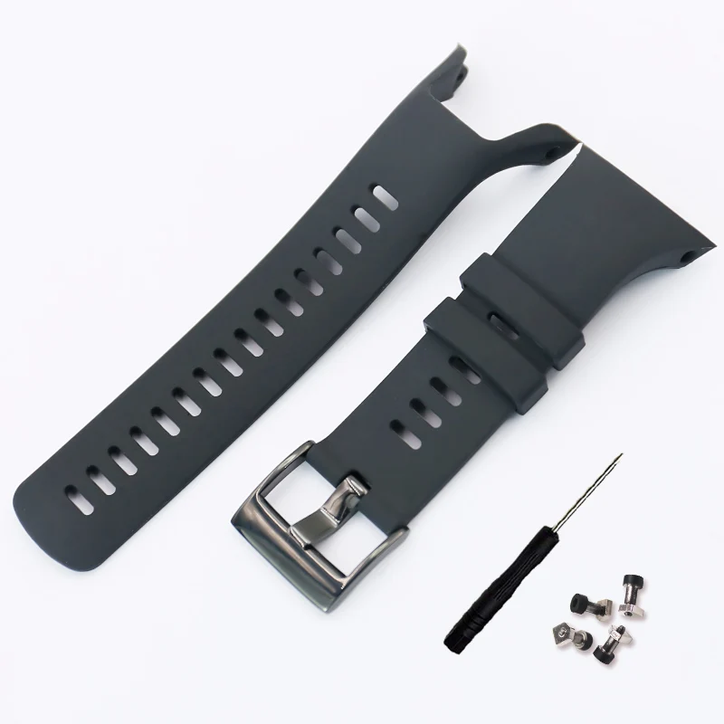 Black black buckle Силиконовый ремешок для часов SUUNTO Spartan, спортивный ремешок для наручных часов с инструментами - Цвет ремешка: Black black buckle