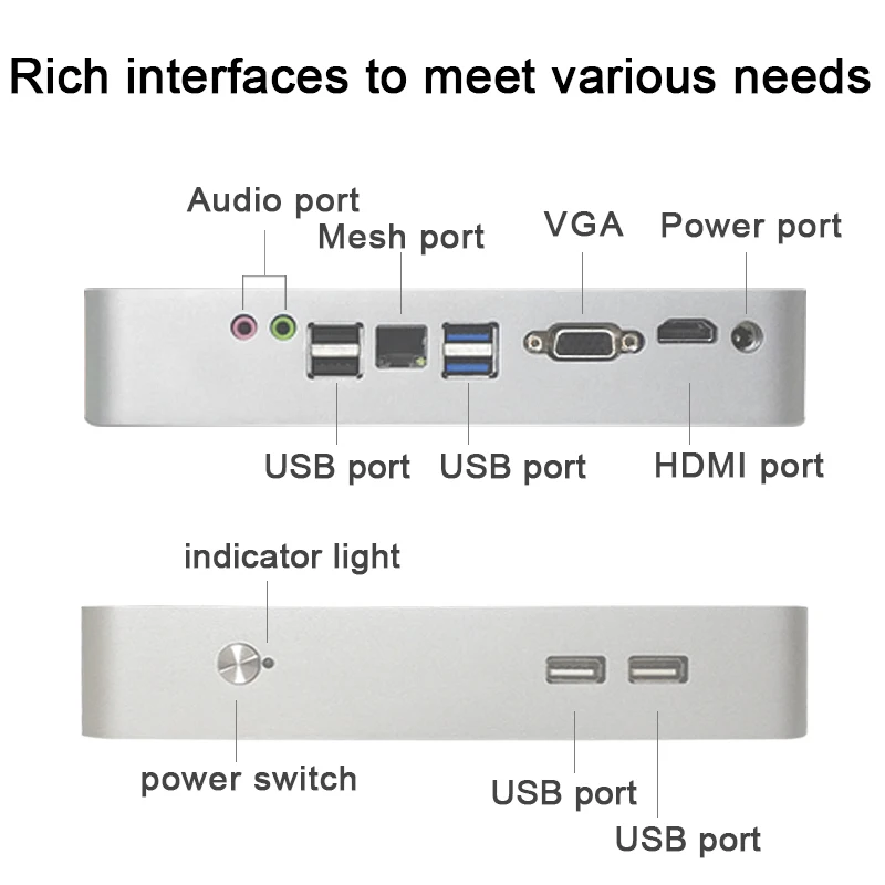 Xc Мини ПК Intel Core i3 i5 i7Linux Windows 10 4 к HTPC MiniPC настольный компьютер игровая