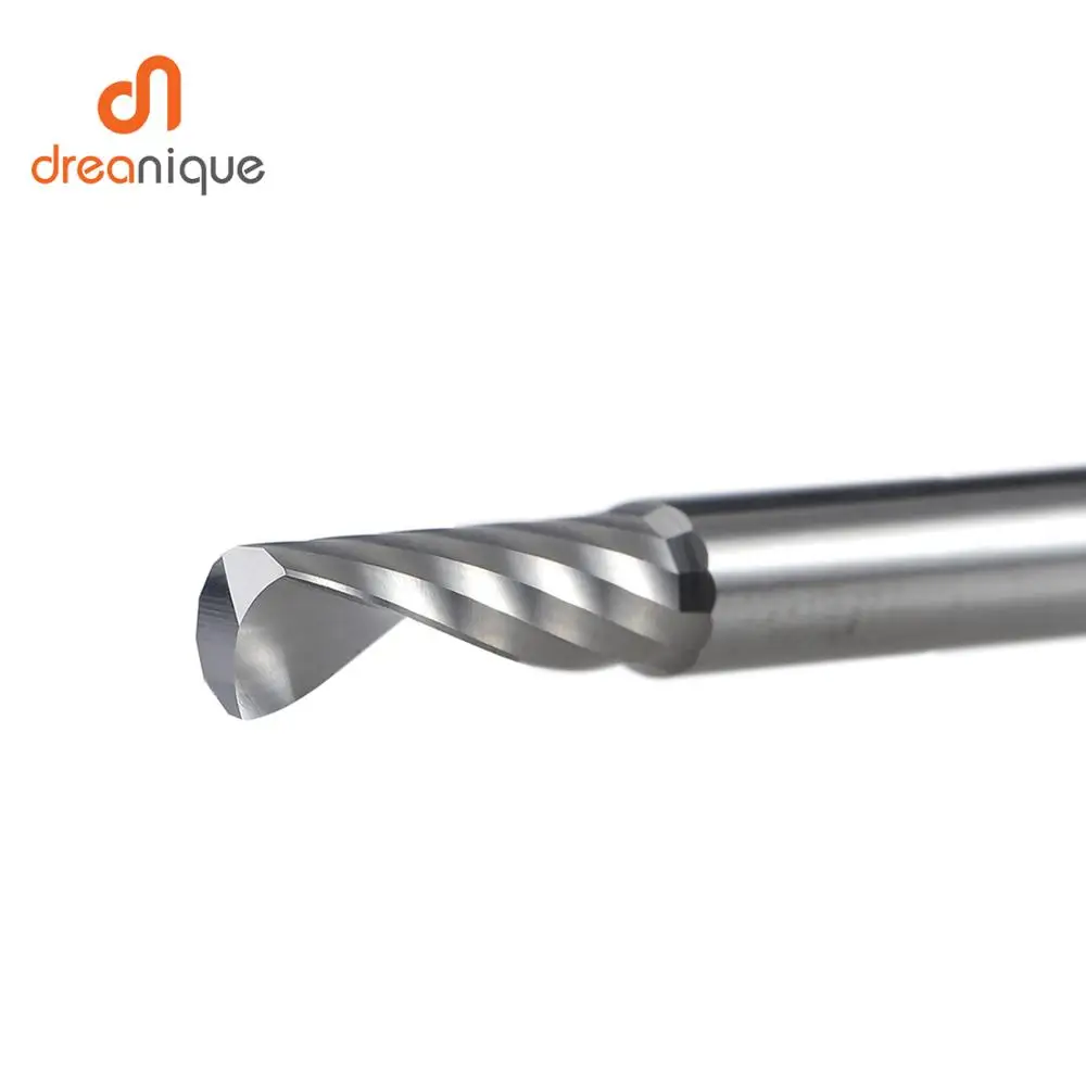 1 шт. AAA 3D CNC гравировальная насадка резьба 3,175/4/6 одинарная флейта CAD CAM изготовление зубных протезов Спираль Концевая фреза для деревообработки металла и алюминия