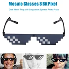 Женские и мужские солнцезащитные очки, 8 бит, кодирующие пиксели, модные, крутые, винтажные очки, унисекс, подарки, игрушечные очки