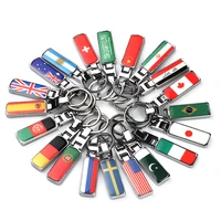 3d epoxy keychain keyring russia italy germany spain japan sweden portugal national flag badge car motorcycle key chain key ring