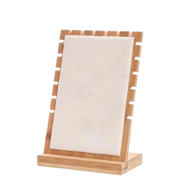 

Vertical Wooden Board Jewelry Organizer Necklace Earring Display Jewelry Stand Multifunction Storage Box
