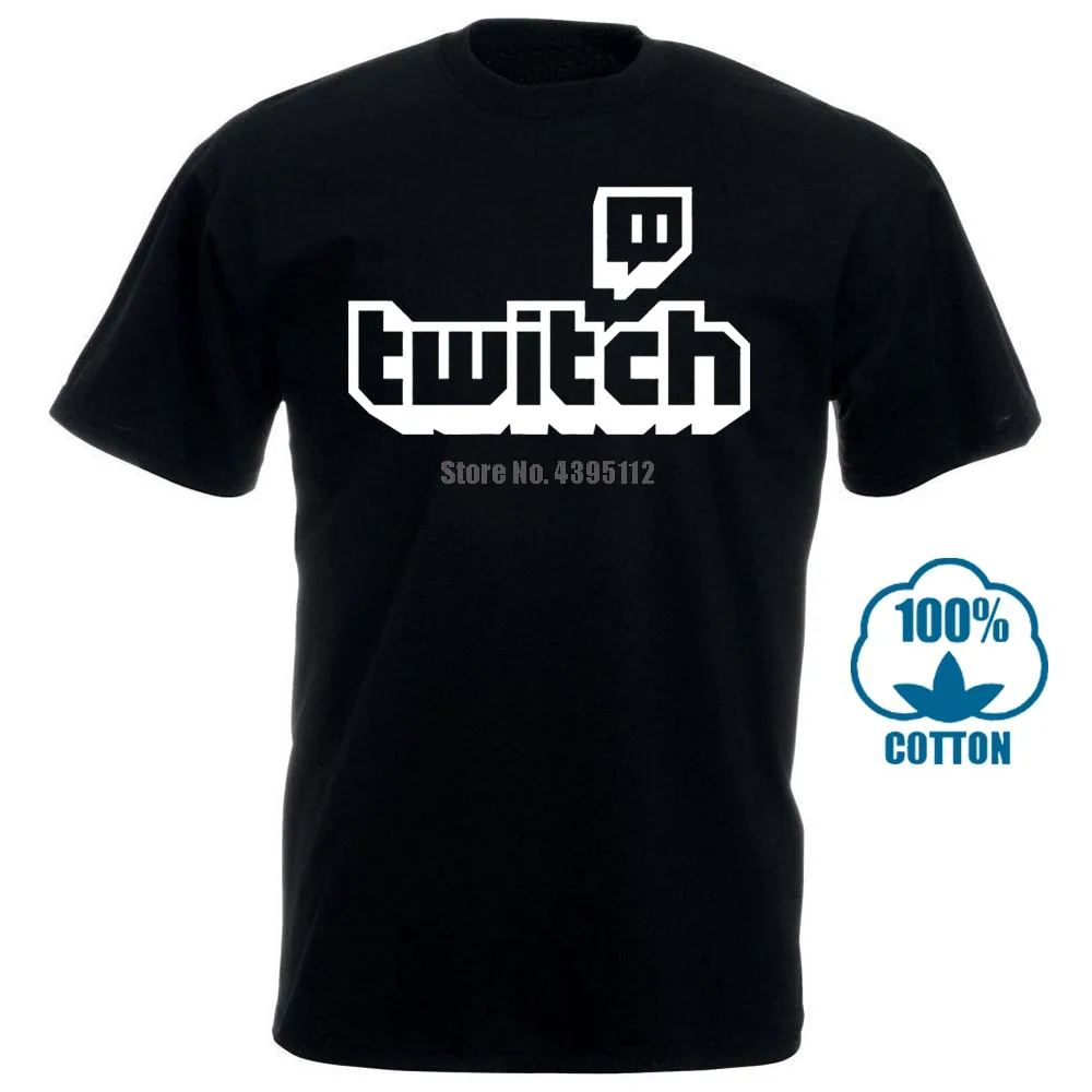 Twitch Tv Gamer игровая футболка из плотного хлопка размер Xxl Harajuku топы Модные