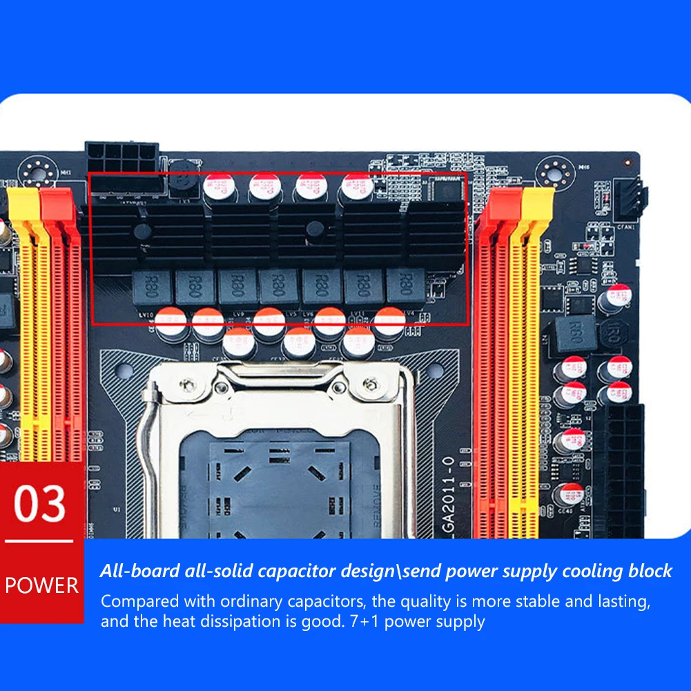 Материнская плата X79 M.2 для чипсета LGA2011 USB2.0 2-канальная DDR3 64 Гб ОЗУ PCI-E NVME SSD
