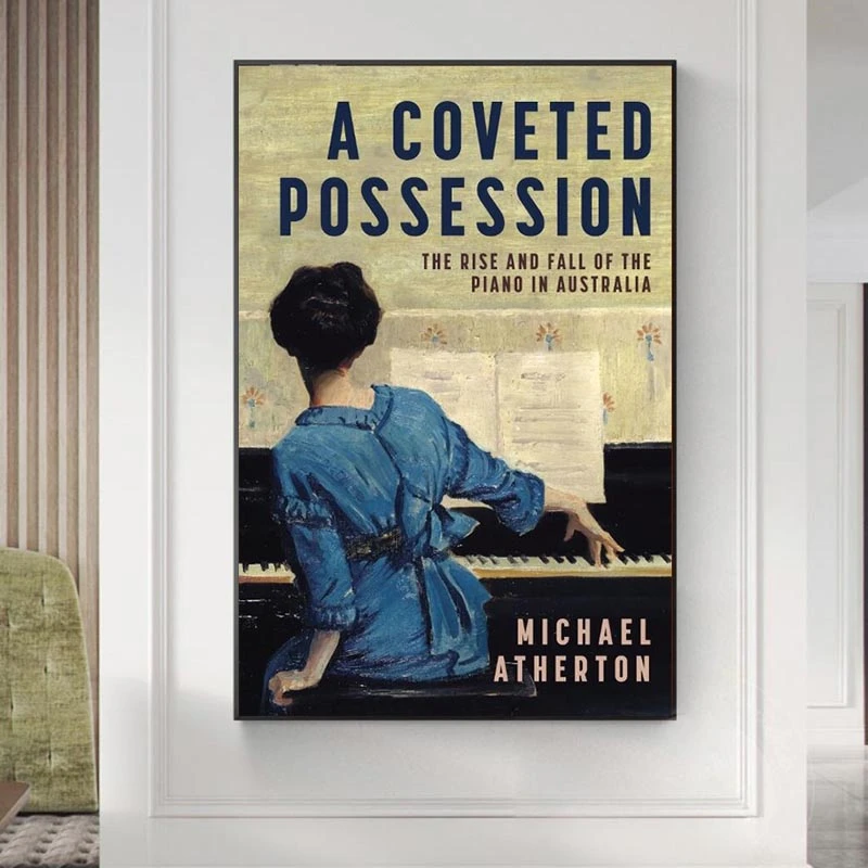 Девочка пианино Винтаж плакат и принтами знаменитая масляная Картина на холсте