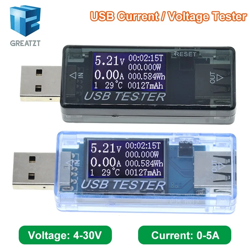 Вольтметр-Амперметр 8 в 1 QC2.0 QC3.0 4-30 5 А измеритель емкости электропитания