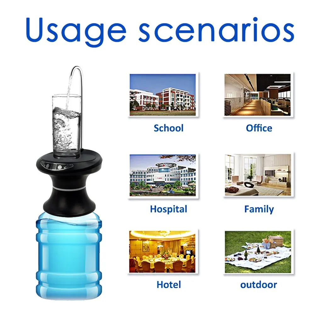 Прочный USB диспенсер для воды портативный галлон переключатель питьевой бутылки