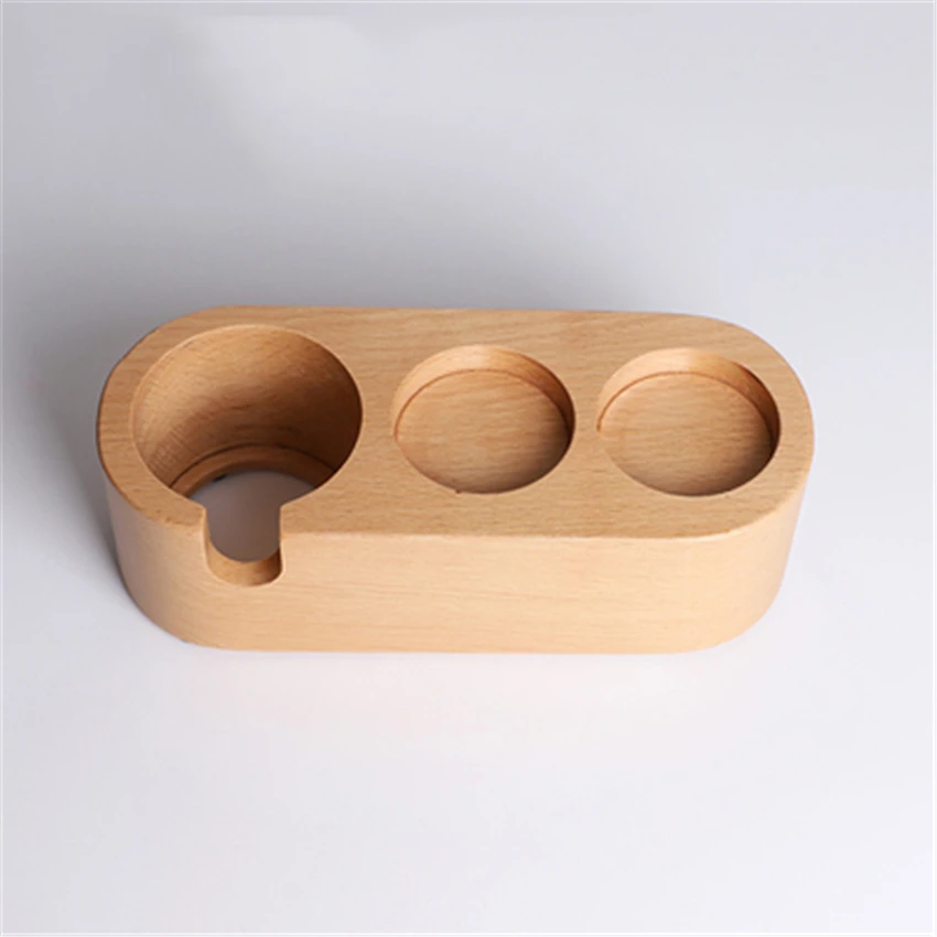 Держатель для темпера с фильтром кофе подставка под эспрессо из массива дерева